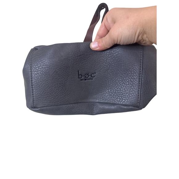 B.O.C. BORN CONCEPT WOMANS USED SHOULDER BAG FAUX LEATHER Plum / GRAY - Picture 4 of 7